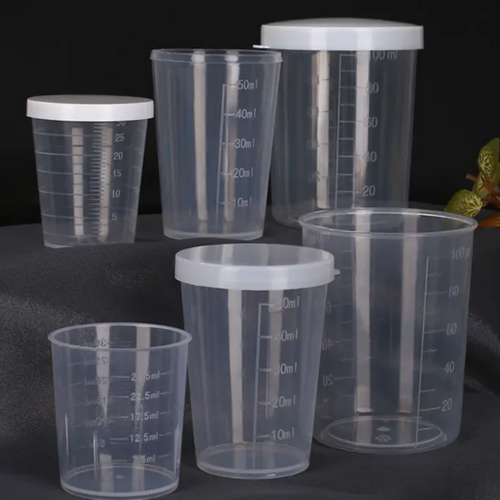 Thick White Small Cup--Plastic Scale Sampling Milliliter Cup --Laboratory Supplies Measuring Cup