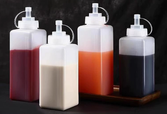 Sauce Squeeze Bottles Bulk--Plastic Condiment Squeeze Bottles--Custom Sauce Bottles with Logo