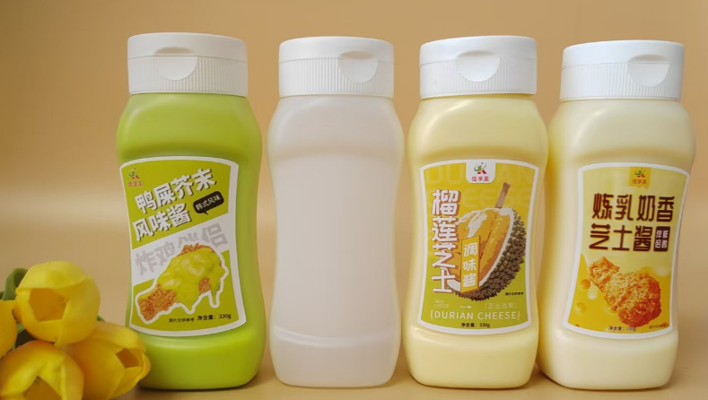 Sauce Squeeze Bottles Bulk--Plastic Condiment Squeeze Bottles--Custom Sauce Bottles with Logo